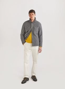 Blanket Overshirt | Casentino Wool | Grey -Urban Wear Shop PERCIVAL MENSWEAR GREY CASENTINO11