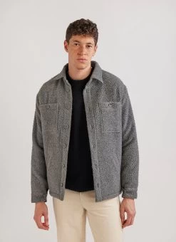 Blanket Overshirt | Casentino Wool | Grey -Urban Wear Shop PERCIVAL MENSWEAR GREY CASENTINO3