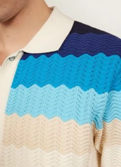 Gum Drop Knitted Shirt | Cotton | Blue 10 Gum Drop Knitted Shirt | Cotton | Blue -Urban Wear Shop PERCIVAL MENSWEAR GUM DROP BLUE 4