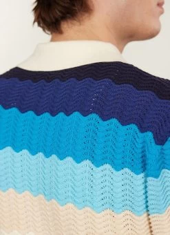 Gum Drop Knitted Shirt | Cotton | Blue 11 Gum Drop Knitted Shirt | Cotton | Blue -Urban Wear Shop PERCIVAL MENSWEAR GUM DROP BLUE 5