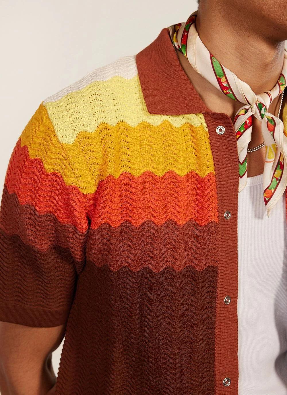 Gum Drop Knitted Shirt | Cotton | Umber 4 Gum Drop Knitted Shirt | Cotton | Umber - Image 2