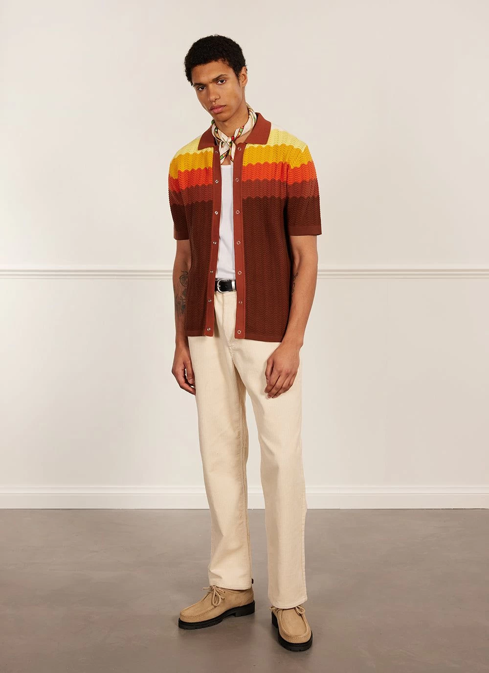 Gum Drop Knitted Shirt | Cotton | Umber 5 Gum Drop Knitted Shirt | Cotton | Umber - Image 3