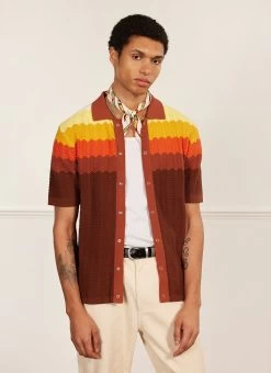 Gum Drop Knitted Shirt | Cotton | Umber