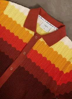 Gum Drop Knitted Shirt | Cotton | Umber 17 Gum Drop Knitted Shirt | Cotton | Umber -Urban Wear Shop PERCIVAL MENSWEAR GUM DROP KNITTED SHIRT UMBER8