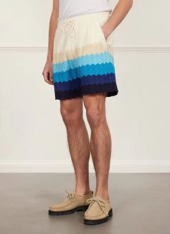 Gum Drop Knitted Shorts | Cotton | Blue