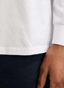 Hot Chilli Sauce Long Sleeve T Shirt | Embroidered Organic Cotton | White 14 Hot Chilli Sauce Long Sleeve T Shirt | Embroidered Organic Cotton | White -Urban Wear Shop PERCIVAL MENSWEAR HOT SAUCE WHITE LONGSLEEVE T3