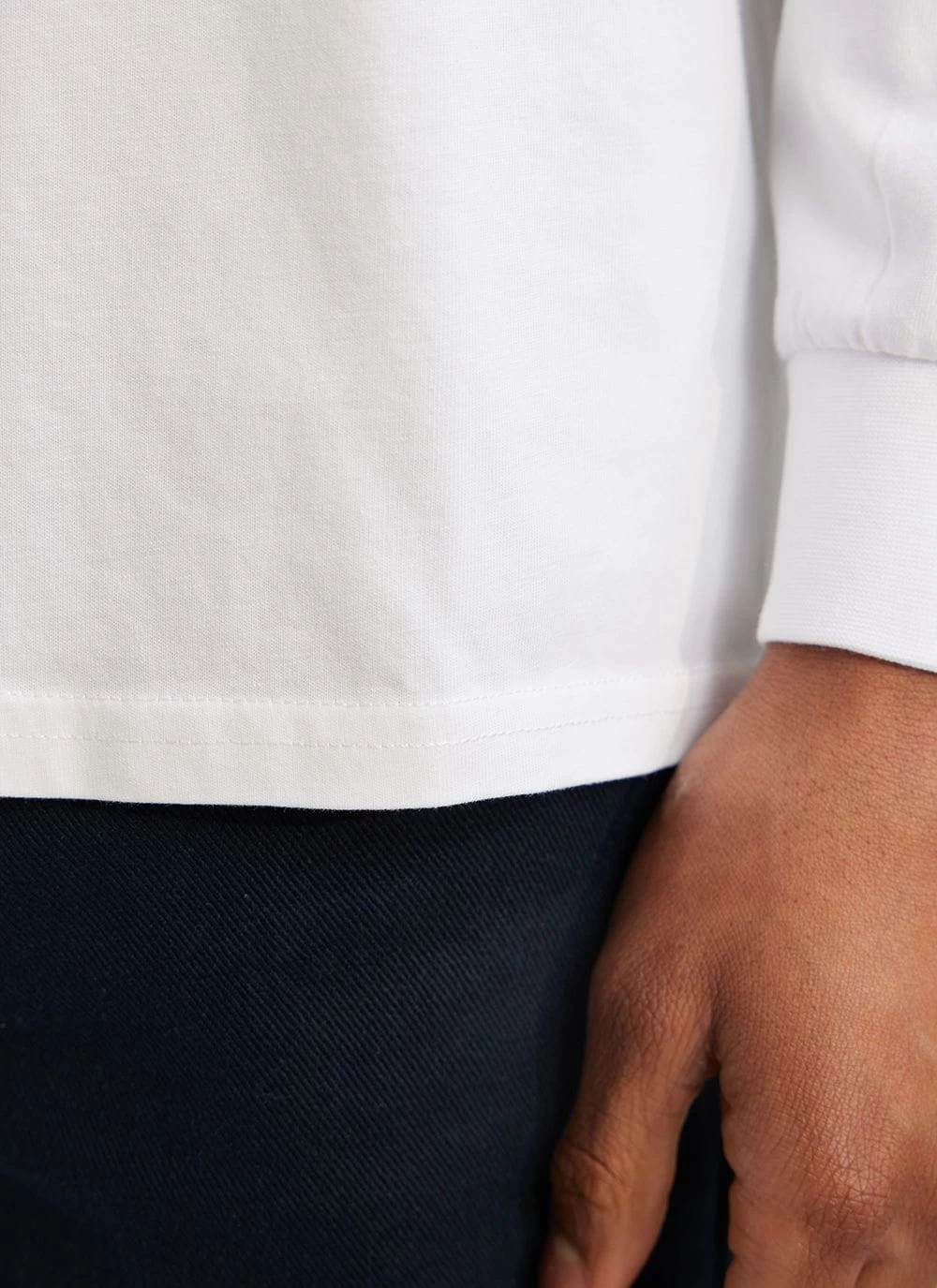 Hot Chilli Sauce Long Sleeve T Shirt | Embroidered Organic Cotton | White 7 Hot Chilli Sauce Long Sleeve T Shirt | Embroidered Organic Cotton | White - Image 5