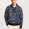 Jacquard Fleece | Wool | Blue -Urban Wear Shop PERCIVAL MENSWEAR JAQUARD WOOL FLEECE BLUE4