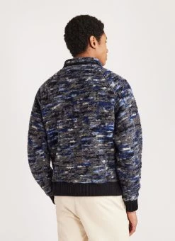 Jacquard Fleece | Wool | Blue -Urban Wear Shop PERCIVAL MENSWEAR JAQUARD WOOL FLEECE BLUE8