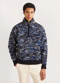 Jacquard Fleece | Wool | Blue -Urban Wear Shop PERCIVAL MENSWEAR JAQUARD WOOL FLEECE BLUE9 19f14fe5 81c8 4b9d a354 437ad6495ec1