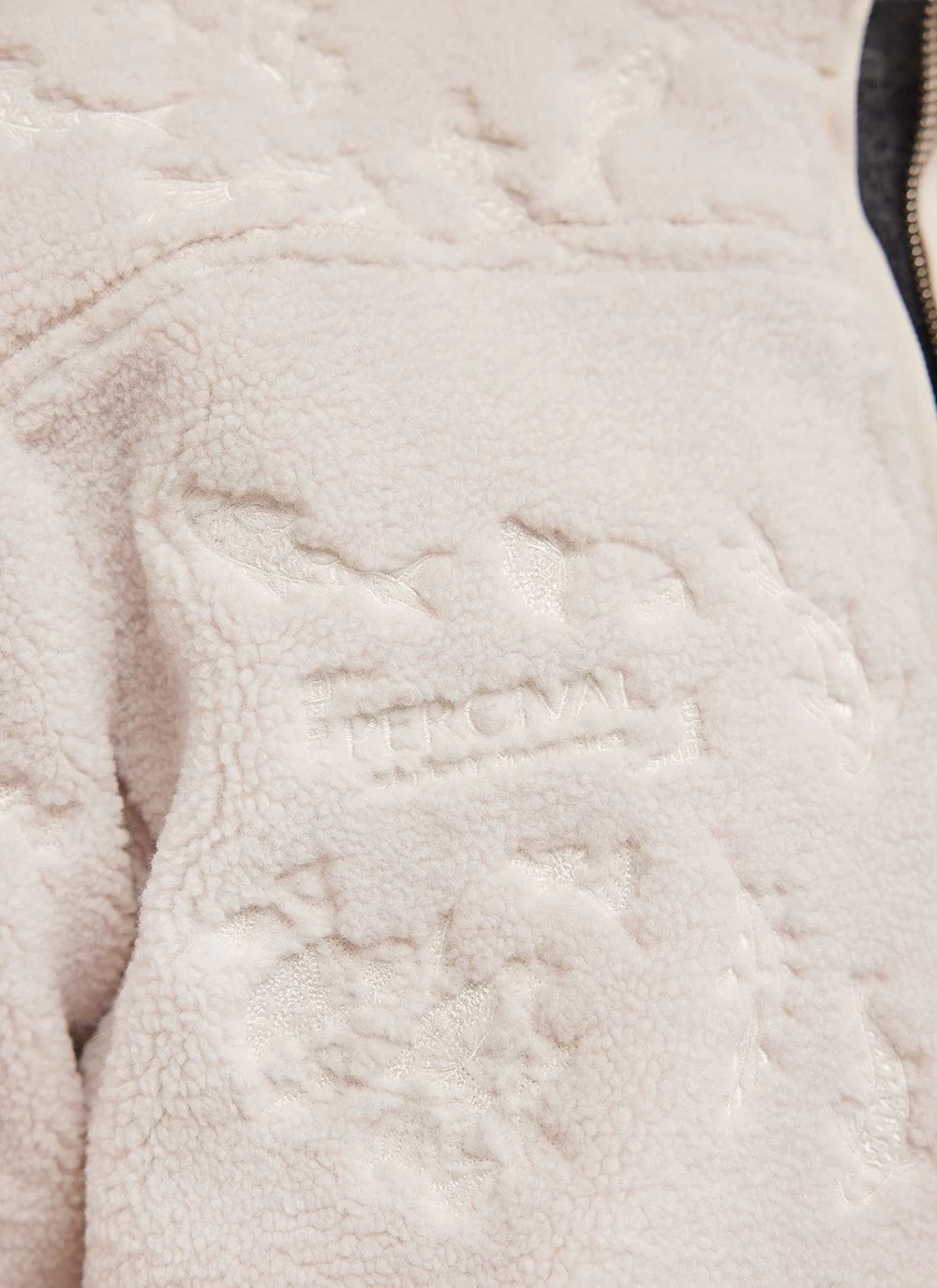 Embroidered Koi Fleece Jacket | Ecru 5 Embroidered Koi Fleece Jacket | Ecru - Image 3