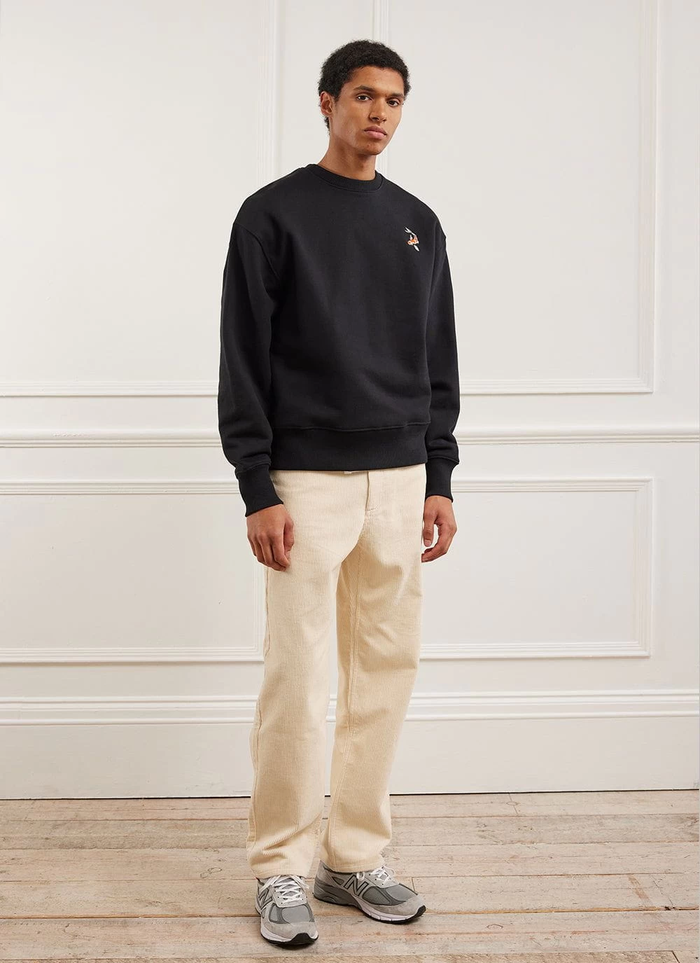 Koi Pond Sweatshirt | Embroidered Organic Cotton | Black 6 Koi Pond Sweatshirt | Embroidered Organic Cotton | Black - Image 4