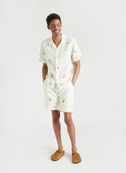 Kowloon Linen Shorts | White 14 Kowloon Linen Shorts | White -Urban Wear Shop PERCIVAL MENSWEAR KOWLOON LINEN SHORTS WHITE4