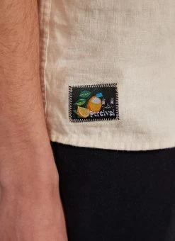 Lemon Kreme Cuban Shirt | Linen | Stone -Urban Wear Shop PERCIVAL MENSWEAR LEMON KREME CUBAN SHIRT 2