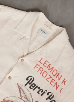 Lemon Kreme Cuban Shirt | Linen | Stone