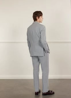 Tailored Linen Blazer | Light Blue -Urban Wear Shop PERCIVAL MENSWEAR LIGHT BLUE BLAZER1