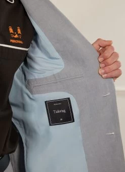 Tailored Linen Blazer | Light Blue -Urban Wear Shop PERCIVAL MENSWEAR LIGHT BLUE BLAZER2copy