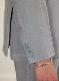 Tailored Linen Blazer | Light Blue -Urban Wear Shop PERCIVAL MENSWEAR LIGHT BLUE BLAZER4