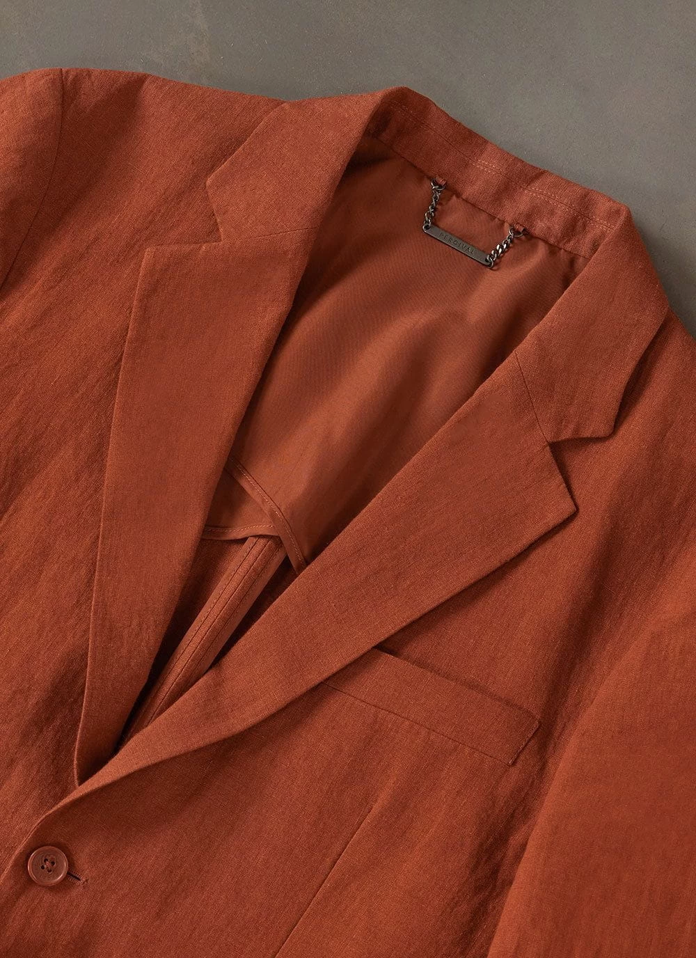 Relaxed Tailored Linen Blazer | Rust 5 Relaxed Tailored Linen Blazer | Rust - Image 3