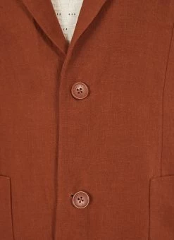 Relaxed Tailored Linen Blazer | Rust 19 Relaxed Tailored Linen Blazer | Rust -Urban Wear Shop PERCIVAL MENSWEAR LINEN BLAZER ESPRESSO 4