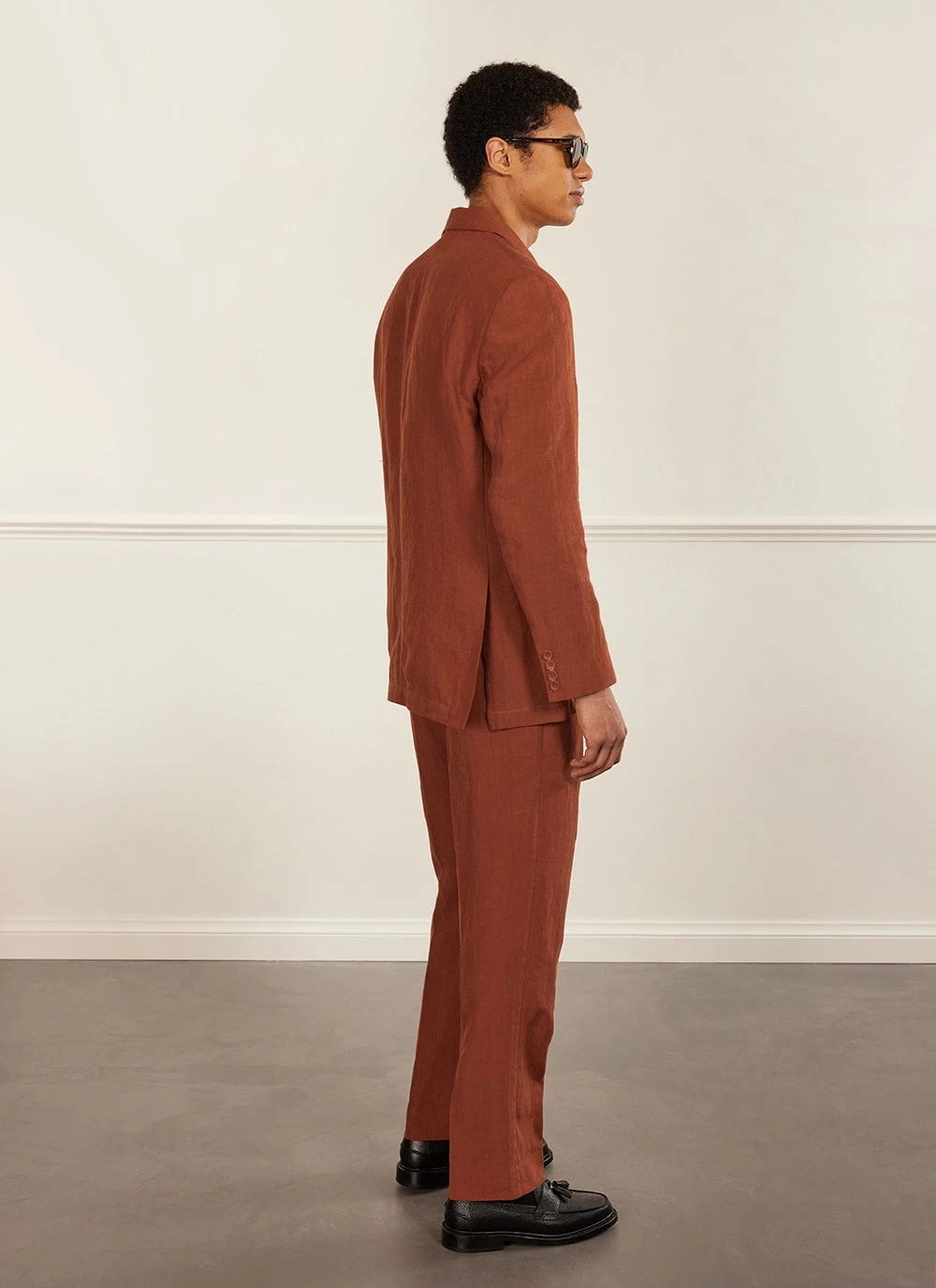 Relaxed Tailored Linen Blazer | Rust 7 Relaxed Tailored Linen Blazer | Rust - Image 5