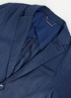 Tailored Linen Blazer | Royal Blue -Urban Wear Shop PERCIVAL MENSWEAR LINEN BLAZER NAVY11