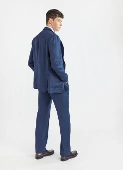 Tailored Linen Blazer | Royal Blue -Urban Wear Shop PERCIVAL MENSWEAR LINEN BLAZER NAVY4