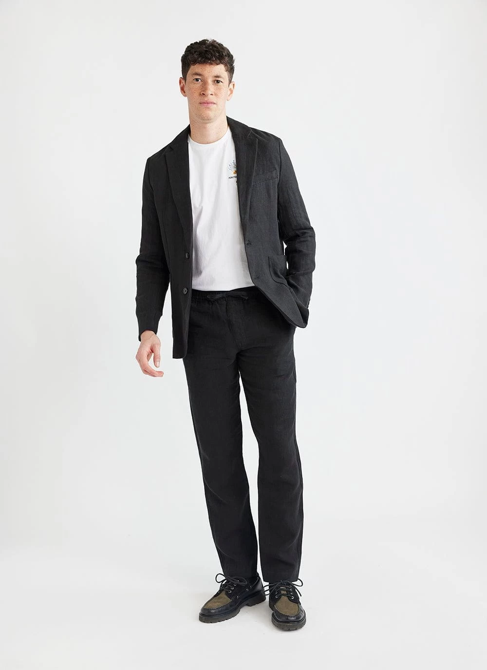 Linen Everyday Trousers | Black 5 Linen Everyday Trousers | Black - Image 3