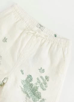 Willow Linen Shorts | Green -Urban Wear Shop PERCIVAL MENSWEAR LINEN SHORTS GREEN WILLOW5