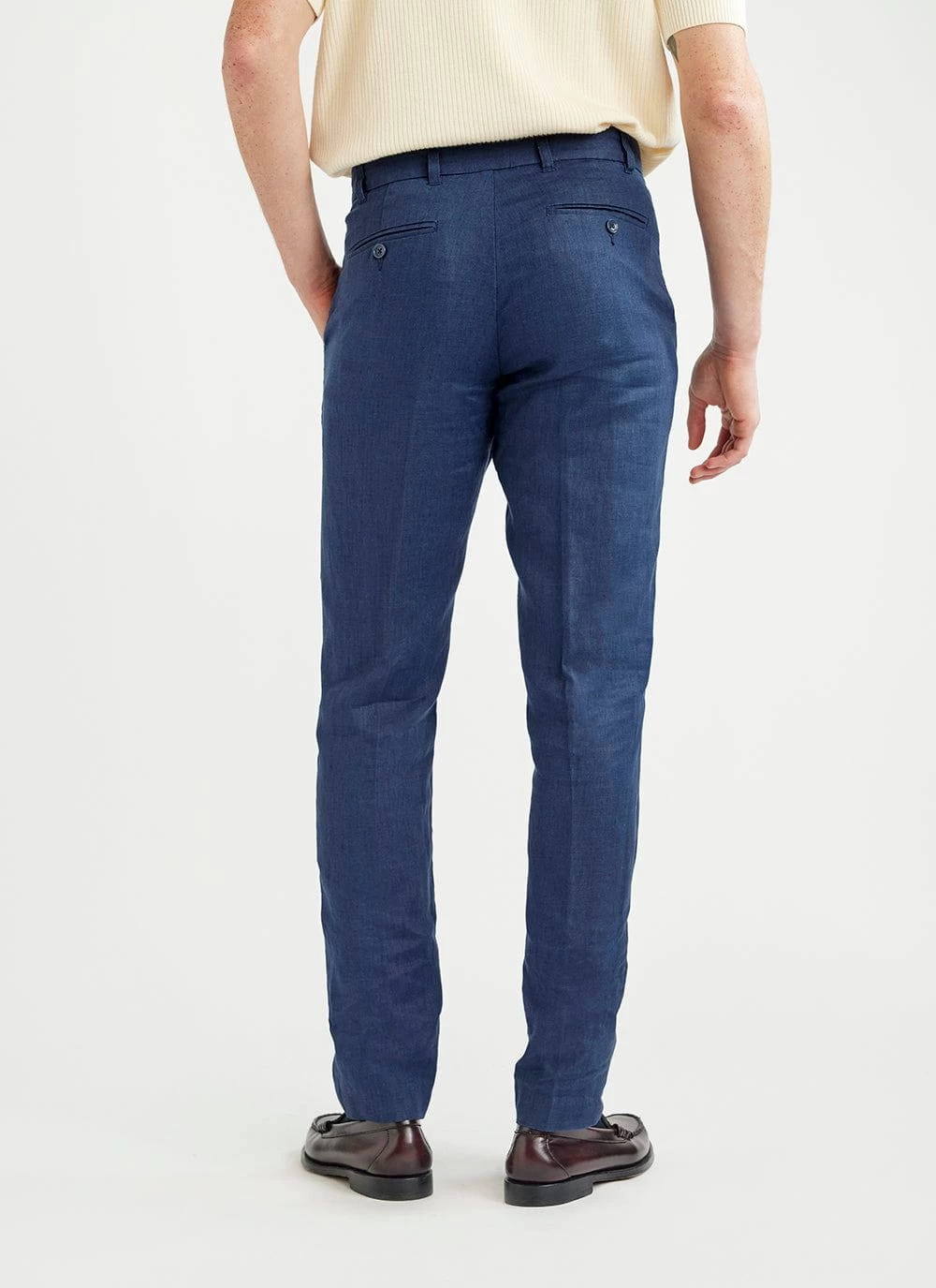 Tailored Linen Trousers | Royal Blue 8 Tailored Linen Trousers | Royal Blue - Image 6