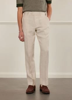 Tailored Linen Trousers | Stone