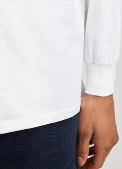 Long Sleeve T Shirt | Allpress X Percival Moka Pot | White -Urban Wear Shop PERCIVAL MENSWEAR MOCHA POT WHITE LONGSLEEVE T3