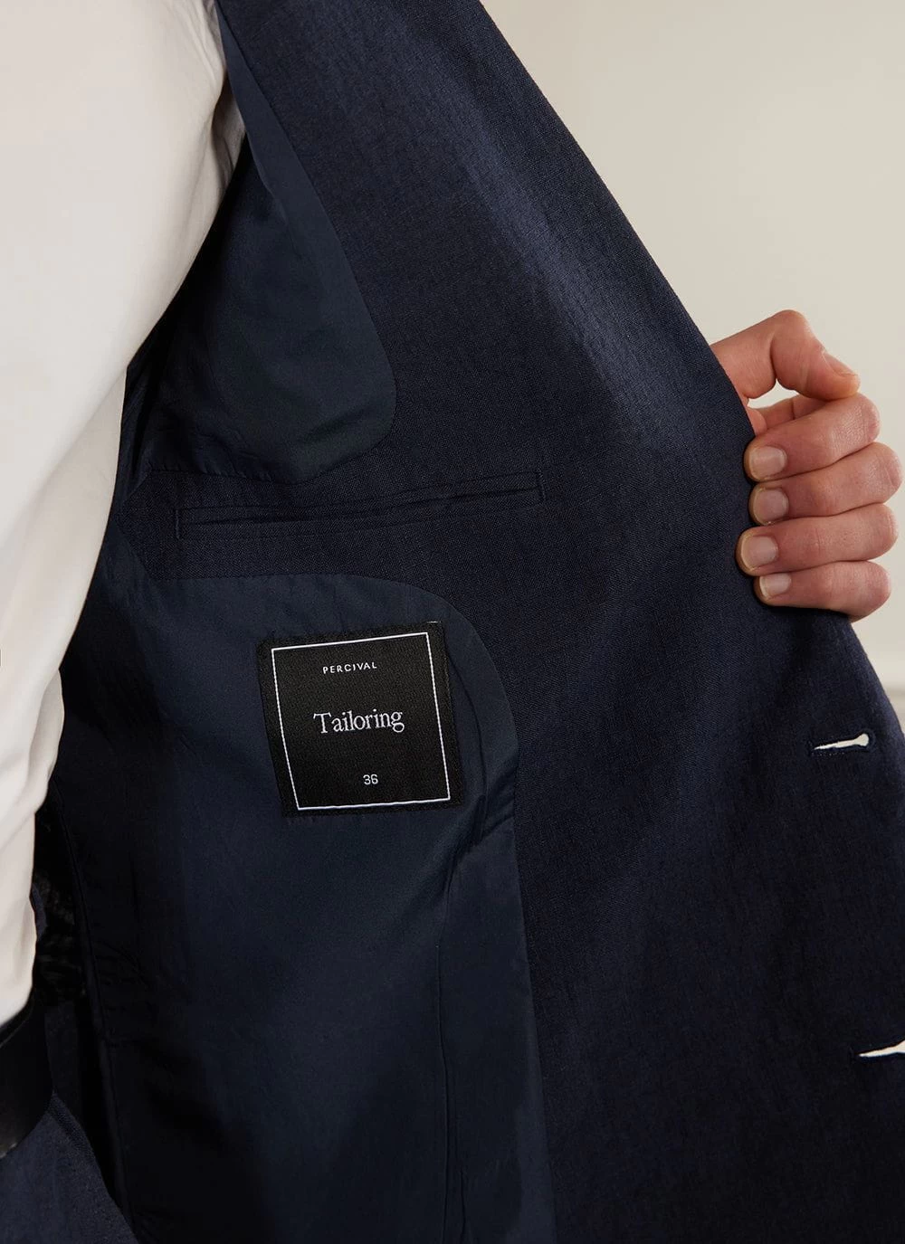 Tailored Double Breasted Blazer | Linen | Navy 5 Tailored Double Breasted Blazer | Linen | Navy - Image 3