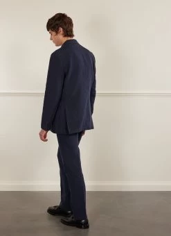 Tailored Double Breasted Blazer | Linen | Navy 18 Tailored Double Breasted Blazer | Linen | Navy -Urban Wear Shop PERCIVAL MENSWEAR NAVY DOUBLE BREASTED BLAZER7