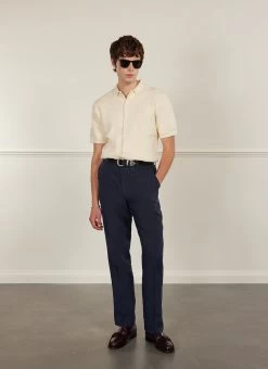 Tailored Linen Trousers | Navy 11 Tailored Linen Trousers | Navy -Urban Wear Shop PERCIVAL MENSWEAR NAVY LINEN TROUSER