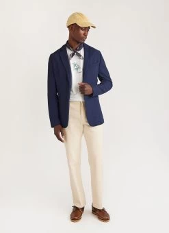 Tailored Blazer | Tech Pique Weave | Navy -Urban Wear Shop PERCIVAL MENSWEAR NAVY WAFFLE SUIT12