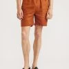 Nettle Shorts | Printed Linen | Brick 1 Nettle Shorts | Printed Linen | Brick -Urban Wear Shop PERCIVAL MENSWEAR NETTLE SHORTS BRICK3