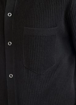 Pablo Cuban Shirt | Knitted Cotton | Black 24 Pablo Cuban Shirt | Knitted Cotton | Black -Urban Wear Shop PERCIVAL MENSWEAR PABLO CUBAN KNIT BLACK4