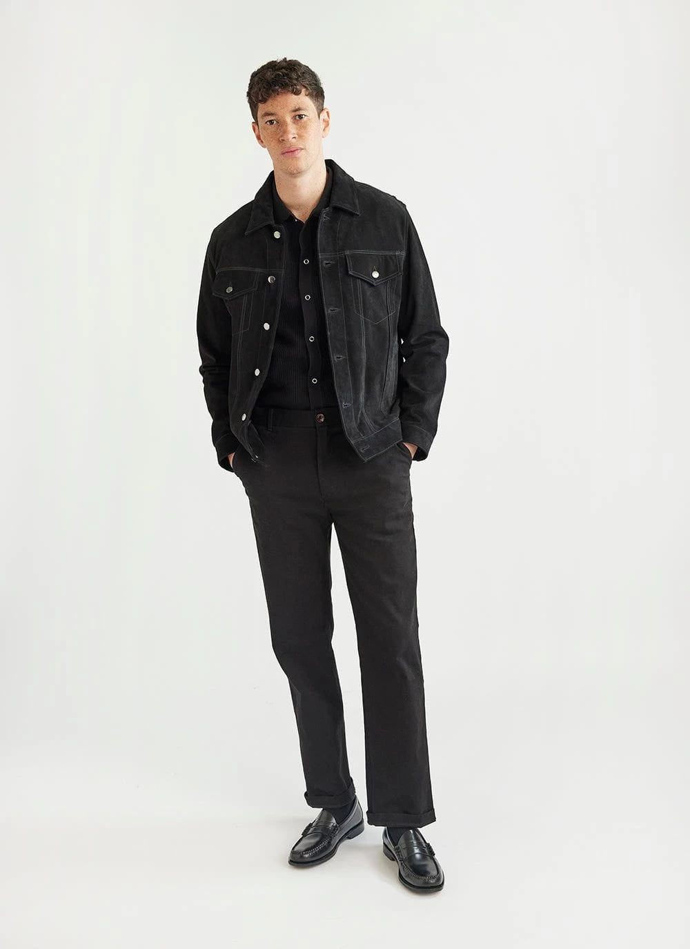 Pablo Cuban Shirt | Knitted Cotton | Black 11 Pablo Cuban Shirt | Knitted Cotton | Black - Image 9