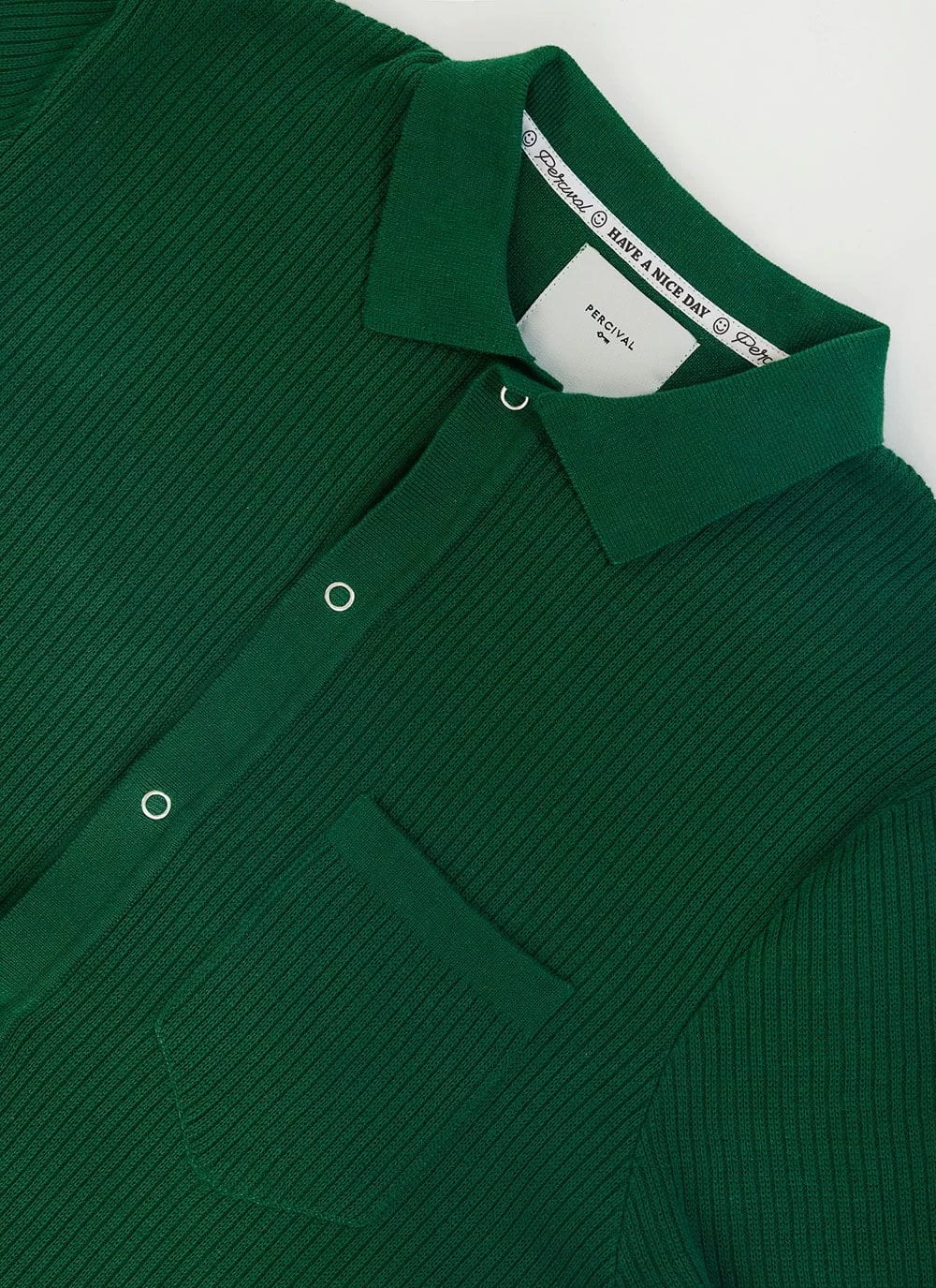 Pablo Cuban Shirt | Knitted Cotton | Forest 4 Pablo Cuban Shirt | Knitted Cotton | Forest - Image 2