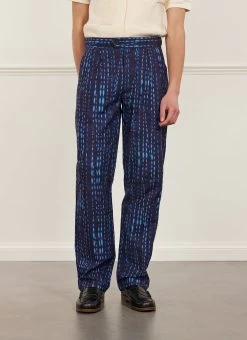 Pleated Tailored Trousers | Palmer Dye | Indigo