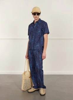 Pleated Tailored Trousers | Palmer Dye | Indigo -Urban Wear Shop PERCIVAL MENSWEAR PALMER DYE TROUSERS6