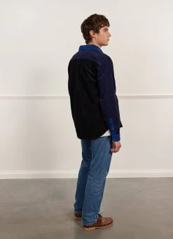 Patchwork Pearce Oversized Shirt | Corduroy | Blue Multi 17 Patchwork Pearce Oversized Shirt | Corduroy | Blue Multi -Urban Wear Shop PERCIVAL MENSWEAR PATCHWORK PEARCE CORD SHIRT BLUE7