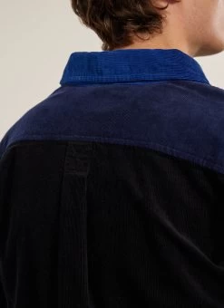 Patchwork Pearce Oversized Shirt | Corduroy | Blue Multi 16 Patchwork Pearce Oversized Shirt | Corduroy | Blue Multi -Urban Wear Shop PERCIVAL MENSWEAR PATCHWORK PEARCE CORD SHIRT BLUE8
