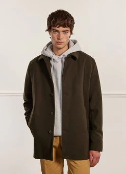 Pea Coat | Melton Wool | Olive