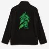 Nettle Embroidered Blanket Overshirt | Casentino Wool | Black