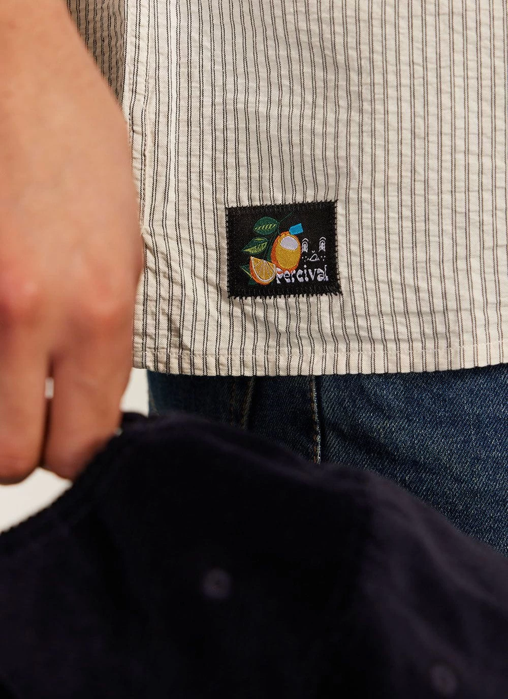 Tuck Shop Tapestry Clerk Shirt | Cotton | Ecru 8 Tuck Shop Tapestry Clerk Shirt | Cotton | Ecru - Image 6