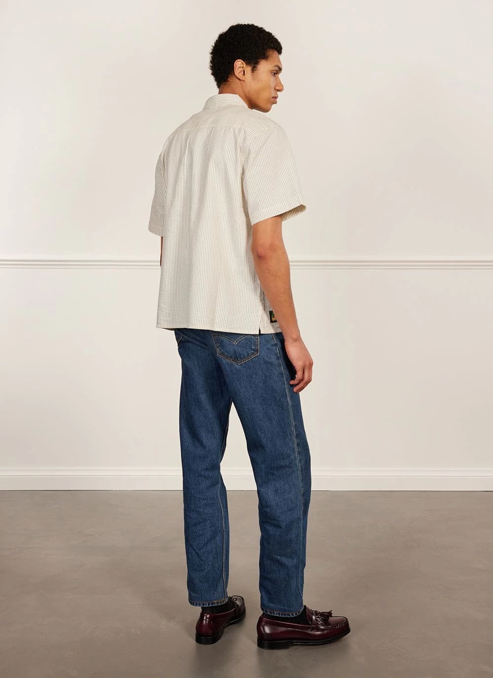 Tuck Shop Tapestry Clerk Shirt | Cotton | Ecru 7 Tuck Shop Tapestry Clerk Shirt | Cotton | Ecru - Image 5