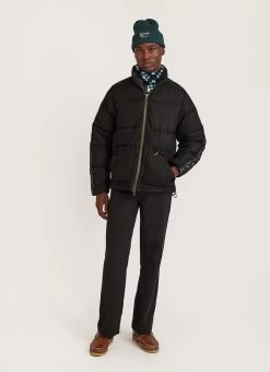 Puffer Jacket | Wool Melton | Black -Urban Wear Shop PERCIVAL MENSWEAR PUFFER JACKET BLACK17