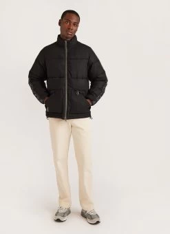 Puffer Jacket | Wool Melton | Black -Urban Wear Shop PERCIVAL MENSWEAR PUFFER JACKET BLACK6